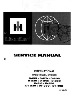 IH Neuss Diesel Engine D & DT Series Service Manual Download on PDF